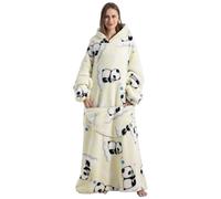 Gegeryozer Sweat à Capuche Femme Élégant - Pull Polaire Doux Capuche Fixe, Couverture Portable Chaude pour Maison/Balcon (Taille Unique)