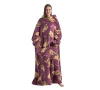 Gegeryozer Sweat à Capuche Femme Élégant - Pull Polaire Doux Capuche Fixe, Couverture Portable Chaude pour Maison/Balcon (Taille Unique)