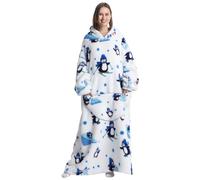 Gegeryozer Sweat à Capuche Femme Élégant - Pull Polaire Doux Capuche Fixe, Couverture Portable Chaude pour Maison/Balcon (Taille Unique)