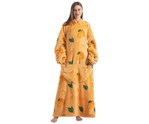 Gegeryozer Sweat à Capuche Femme Élégant - Pull Polaire Doux Capuche Fixe, Couverture Portable Chaude pour Maison/Balcon (Taille Unique)