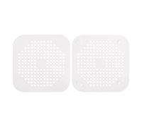 Gegong 2 PCS Protecteur de vidange en Silicone avec Ventouse, passoire de l'évier, Filtre à piège à Bouchon pour la Salle de Bain, Baignoire, Cuisine, capteur de Cheveux du Trou de Bouchon (White)