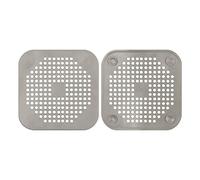 Gegong 2 PCS Protecteur de vidange en Silicone avec Ventouse, passoire de l'évier, Filtre à piège à Bouchon pour la Salle de Bain, Baignoire, Cuisine, capteur de Cheveux du Trou de Bouchon (Grey)