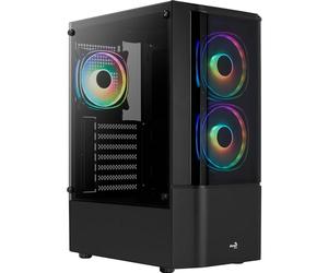 GEH AeroCool Midi Quantum v3 Black MicroATX/ATX/MiniITX, Quantum-G-BK-v3