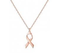 GEHBMI Collier Ruban Rose Octobre Rose, 1 Pcs, Finition Or Rose & Motif Écharpe, Breloques Cancer du Sein, Symbole d’Espoir & Soutien Émotionnel pour Survivants