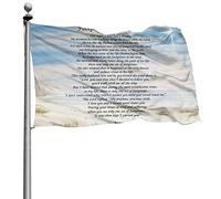 GEHIYPA Footprints In The Sand Flag Lot de 2 coutures doubles durables avec œillets en laiton 10 x 15 cm