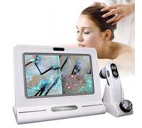 GEHPYYDS Analyseur de Cheveux de Diagnostic de Peau, 11 Pouces 50X 200X Type de Charge numérique Microscope Cuir chevelu follicule pileux détecteur de Cheveux analyseur Machine pour la Maison