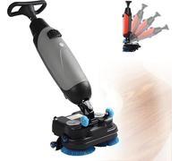 GEHPYYDS Autolaveuse compacte Professionnelle avec réservoirs séparés de 4,5 L et 7,5 L, brosses de Nettoyage motorisées de 45 cm (17,7 Pouces), sans Fil, alimentée par Batterie 36 V Grey