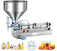 GEHPYYDS Machine de Remplissage pneumatique à Double Usage pour pâtes liquides, remplisseuse de Bouteilles, Haute Pression et Grande Vitesse, avec trémie, pour cosmétiques et Boissons 10-100ml