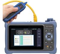 GEHPYYDS Mini-Pro 1310/1550 nm OTDR, testeur Multifonctions avec OPM/OLS/RJ45 intégré, Test Fibre Optique Automatique/Expert 22/24 DB, écran Tactile 4,3 Pouces, Plage de Test 5 m - 100 km. APC