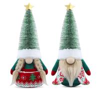 Gehydy GNOME de Noel Lot de 2 Deco Noël GNOME Peluche Elfe Christmas Décoration pour Maison Cuisine