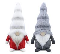 Gehydy GNOME de Noel Lot de 2 Deco Noël GNOME Peluche Elfe Christmas Décoration pour Maison Cuisine