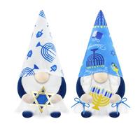 Gehydy GNOME de Noel Lot de 2 Deco Noël GNOME Peluche Elfe Christmas Hanoukka Décoration pour Maison Cuisine 17cm