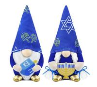 Gehydy GNOME de Noel Lot de 2 Deco Noël GNOME Peluche Elfe Christmas Hanoukka Décoration pour Maison Cuisine 17cm