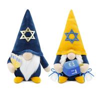 Gehydy GNOME de Noel Lot de 2 Deco Noël GNOME Peluche Elfe Christmas Hanoukka Décoration pour Maison Cuisine 17cm