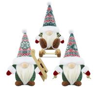 Gehydy Traîneau GNOME de Noel Lot de 3 Deco Noël GNOME Peluche Elfe Christmas Décoration pour Maison Cuisine