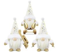 Gehydy Traîneau GNOME de Noel Lot de 3 Deco Noël GNOME Peluche Elfe Christmas Décoration pour Maison Cuisine
