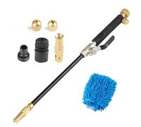 Geichan Nettoyeur haute pression avec 3 buses de jet pour amplificateur de pression, tuyau d'arrosage 20 MPA Hydro Jet 2 en 1, nettoyeur haute pression pour voiture, jardin, lavage d'eau (Noir)