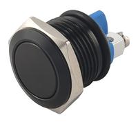 Geieold Bouton Poussoir Interrupteur Noir 16mm 12V Pour Voiture Auto