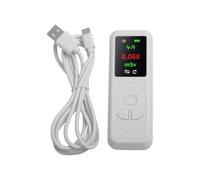 Geiger Détecteur de rayonnement portable à base de compteur pour évaluation du niveau de rayonnement nu ire et contrôles de sécurité (blanc)
