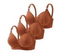 Geile Sachen Soutien-gorge pour femme avec fermeture avant, dentelle florale, maintien confortable, soutien-gorge à armatures, doux, sans fil, pour tous les jours, sous-vêtement pour femme, Noir , 48