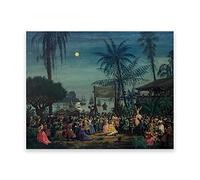 GEILEX Gustave Alaux“auberge”Impressions sur toile de peintures célèbres. Reproductions d'affiches et toiles. Tableaux décoration murale. 30x40cm(11.8x15.7in) Frameless