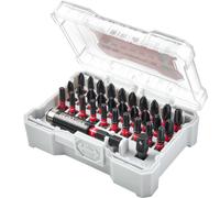 Geinxurn 32 pièces S2 jeu d'embouts de tournevis à percussion en acier, jeu d'embouts d'insertion PH/SL/PZ/Torx Muliti avec porte-embout et adaptateur (étui) 32PCS-Rose