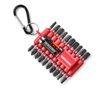 Geinxurn Lot de 22 Embouts de Vissage 25/50mm Torx Phillipes Pozidriv Hex Plate, S2 Acier Allié Magnétique Embout de Tournevis Jeu d'embout pour Visseuse à Choc avec Porte-embout et Bande de Stockage