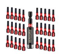 GEINXURN Lot de 31 Embouts de Tournevis Torx T20 25 mm de Longueur Embouts de Vissage Magnétiques Acier Allié S2 Tige 1/4" Hexagonale Étoile Torx Embout pour Visseuse avec Porte Embout de 60 mm