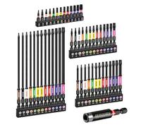 GEINXURN Torx Lot de 52 Embouts de Vissage aux Chocs T7-T40 25mm 50mm, Jeu d'embouts Magnétique pour Visseuse Tournevis Tige Hexagonale 1/4" S2 en Acier Allié avec 1 Porte-embout de 60mm, Code Couleur