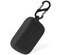 Geiomoo tui en silicone compatible avec Jabra Evolve2 Buds Housse de protection avec mousqueton (Noir)