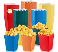 Geiserailie 100 Pcs Mini Seaux à Popcorn Réutilisables Boîtes à Maïs Soufflé en Papier Coloré pour Soirée Cinéma Collations de Fête Anniversaire Carnaval Baby Shower Mariage Fin d'Année(Arc-en-Ciel)