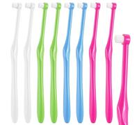 Geiserailie 8 Pièces Brosses à Dents Extra Douces Brosse Touffue Brosse à Dents Manuelle Simple Compacte Brosse Interdentaire pour Adultes Nettoyage et Entretien Détaillés