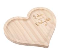 Geiserailie Cadeaux pour Maman Amie Grand-Mère Retraite Plateau en Bois Forme de Cœur avec Gravure, Plateau Décoratif en Bois de Service Petit-Déjeuner, Cadeaux de Noë Anniversaire(Femmes)