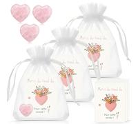 Geiserailie Coffret Cadeau de Merci Cadeau pour Maîtresse avec Pierres de Jade en Forme de Cœur Rose Carte de Remerciement Sac pour Enseignants Collègues Merci pour Cette Année(3 Sets)