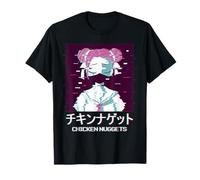 Geisha Anime Girl Japan Vaporwave Aesthetic Chicken Nuggets T-Shirt