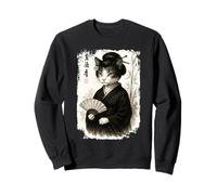 Geisha Chat drôle avec Kimono. Japon Sweatshirt