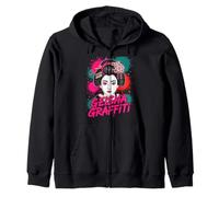 Geisha Graffiti Pop Culture Japonaise Esthétique Sweat à Capuche