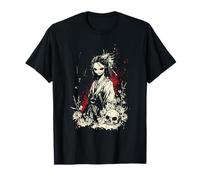 Geisha Japanese Anime Yandere Girl Horror Goth T-Shirt