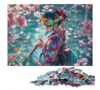Geisha with Sword Puzzle en Bois 1000 pièces, Cadeau pour Adultes | Le repérage visuel et le tri - une progression régulière seul ou à plusieurs.