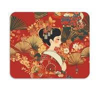 Geisha Woman Tapis de séchage à vaisselle japonais rétro rouge pour cuisine à séchage rapide absorbant Tapis de terre de diatomée Essentiels ménagers 60 x 50 cm