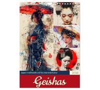 Geishas. Japans traditionelle und faszinierende Kultur (Wandkalender 2026 DIN A4 hoch), CALVENDO Monatskalender: Zauberhafte Geisha-Paintings im kunstvollen Stil