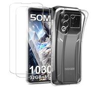 GEJEFA Coque pour DOOGEE Blade 20 Ultra/Blade20 Ultra +[2 Pièces] Verre Trempé, Transparent Silicone TPU Souple Antichoc et Anti-Rayures Étui de Protection