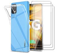 GEJEFA Coque pour UMIDIGI A13 Pro 5G + [3 Pièces] Verre Trempé Protection écran, Housse Etui en TPU Souple Anti-Rayures, Anti-Jaunissement étui de Protection UMIDIGI A13 Pro 5G