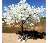 GEJLELDS Arbres De Cerisier Artificiels Pleurant, Arbre De Fleurs Blanches De Simulation d'arbre De Fleurs De Cerisier Réaliste, Mariage De Fête, Blanc,1.8x1.2m