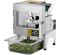 GEJLELDS Hachoir à légumes électrique 200 W, Robot culinaire, Coupe-légumes pour Usage Domestique et Commercial, épaisseur réglable de 1,5 à 35 mm, pour ciboulette, oignons Verts, Haricots, Piment B