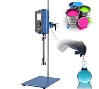 GEJLELDS Homogénéisateur numérique de Laboratoire 500W à Haut Cisaillement, homogénéisateur cosmétique, 2 000 à 28 000 TR/Min, pour Le mélange et l'homogénéisation des poudres (Support Inclus),28G