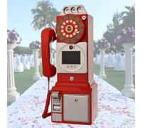 GEJLELDS Livre d'or Audio Vidéo 1080p HD,Journal Vidéo de Mariage,Livre d'or Téléphonique,Messages Audio Personnalisés,Enregistrement de Beaux Moments,Bénédictions,Red-64G