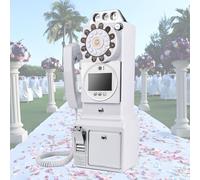 GEJLELDS Livre d'or Audio Vidéo 1080p HD,Journal Vidéo de Mariage,Livre d'or Téléphonique,Messages Audio Personnalisés,Enregistrement de Beaux Moments,Bénédictions,White-64G