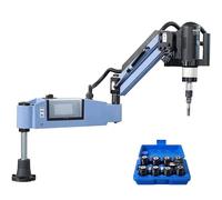 GEJLELDS Machine à tarauder électrique Universelle M3-M16 Bras de taraudage électrique Bras de taraudage Flexible de 1 100 mm Inclus 8 Pinces Standard ANSI