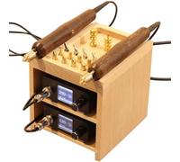 GEJLELDS Machine électrique de plissage des Bords du Cuir, Presse chauffante pour Cuir, scellage, estampage, Pliage, rainurage, rainurage à Chaud pour Sacs et Ceintures,Double